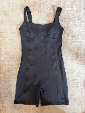 P.E Nation Black Sculpting Short Jumpsuit